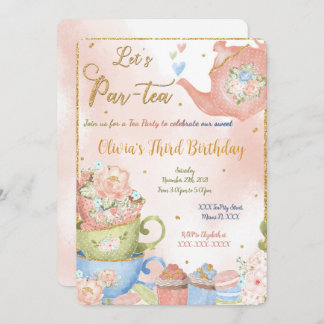Editable Tea Party Invitation