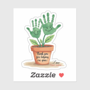 Editable Teacher Gift With Handprint Art