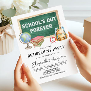 Editable Teacher Retirement Party Invitation (Digi