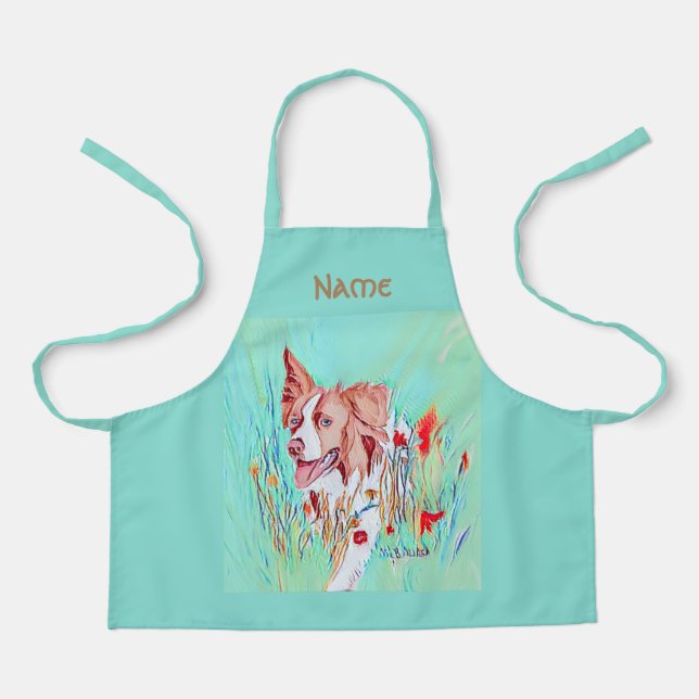 Editable Text Border Collie Apron (Front)