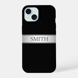 Editable Text & Colours Gradient Stripe w/Border iPhone 15 Case