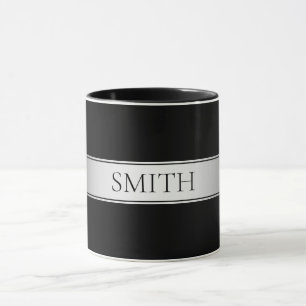 Editable Text & Colours   Gradient Stripe w/Border Mug