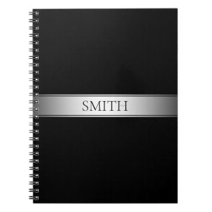 Editable Text & Colours Gradient Stripe w/Border Notebook