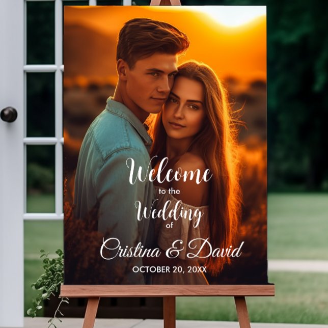 Editable Text Colours Modern Wedding Welcome Sign (Creator Uploaded)