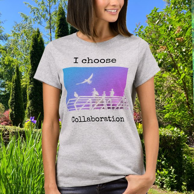 Editable Text Cute Seagulls Art Print Front & Back T-Shirt (Creator Uploaded)