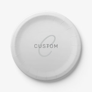 Editable Text for Business, Greeting or Name Paper Plate