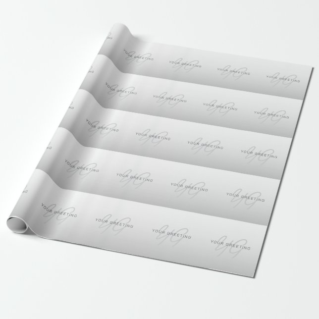Editable Text for Business, Greeting or Name Wrapping Paper (Unrolled)