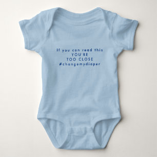 Editable Text Funny Text Blue Boy Baby Bodysuit