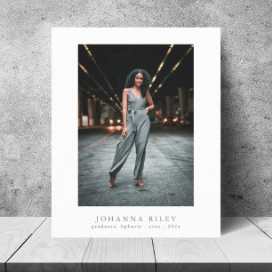 Editable Text Photo University Grad Announcement