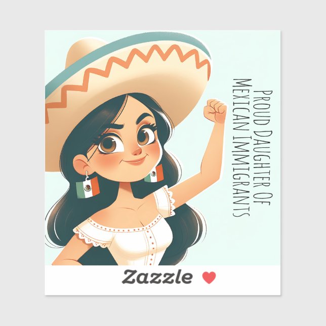 Editable Text Proud Daughter of Mexican Immigrants (Sheet)
