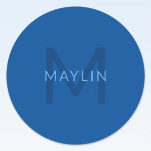 Editable Text Template for Monogrammed Name Etc. Classic Round Sticker