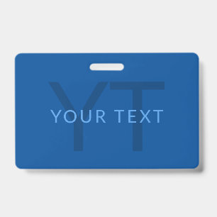 Editable Text Template for Monogrammed Name Etc. ID Badge