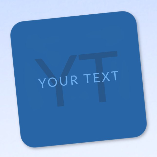 Editable Text Template for Monogrammed Name Etc. Square Sticker (Creator Uploaded)
