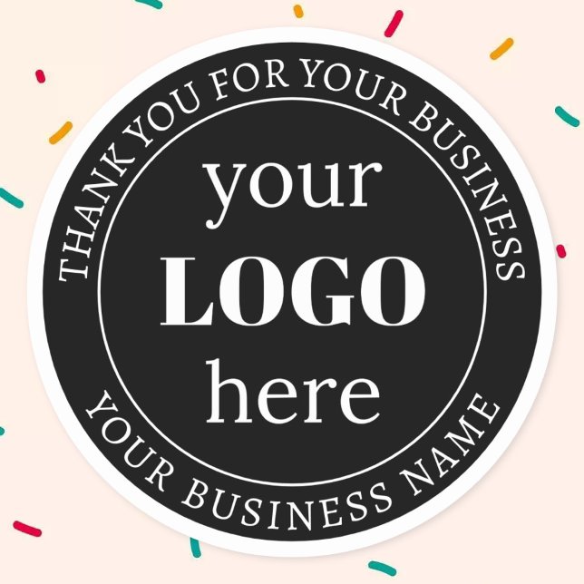 Editable Text & Your Logo or other Design  Classic Round Sticker (Creator Uploaded)