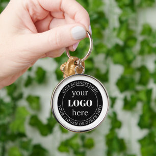 Editable Text & Your Logo or other Design  Key Ring