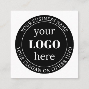 Editable Text & Your Logo or other Design  Square Business Card