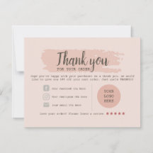 Editable Thank You Card For Small Business