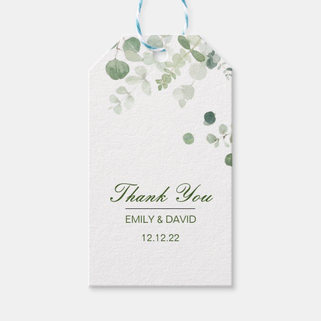 Editable Thank You Gift Tags, Custom Favour Tags (Front)