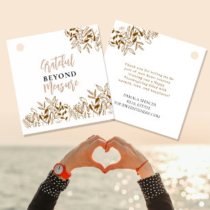 Editable Thanksgiving Realtor Gift Tags Grateful