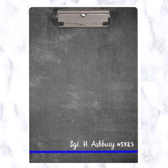 Editable Thin Blue Line Police Law Enforcement Clipboard (Creator Uploaded)