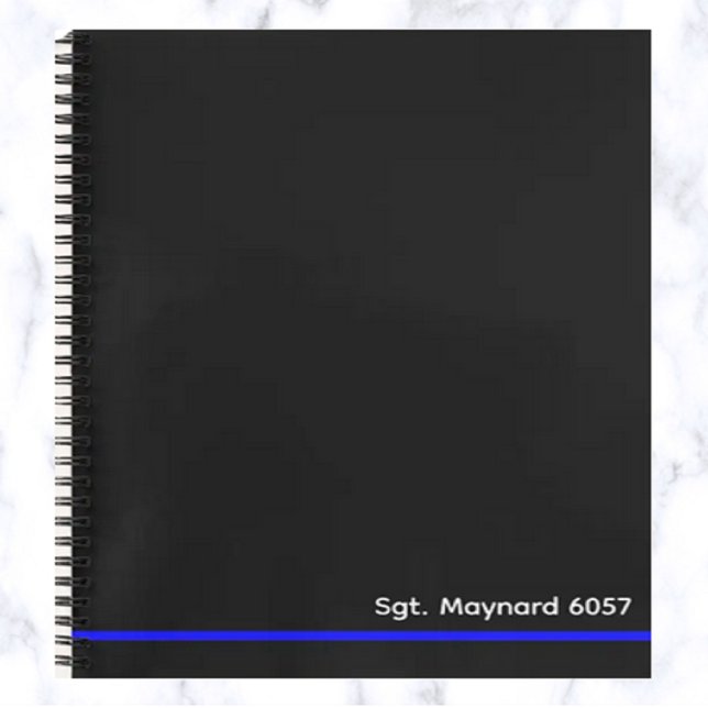 Editable Thin Blue Line Police Law Enforcement Not Notebook (Creator Uploaded)