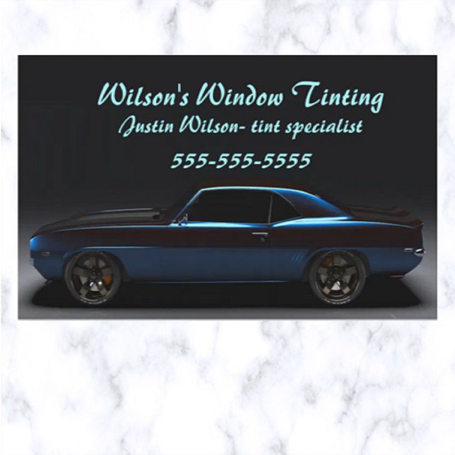 Editable Tint Specialist  Business Card (Creator Uploaded)