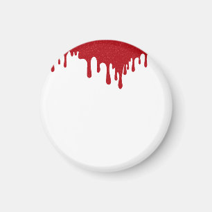 Editable Tomato Red Drip Magnet – Minimalist Style