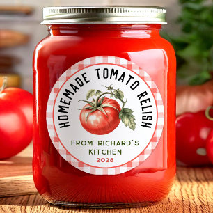 Editable Tomato Relish label watercolour tomato