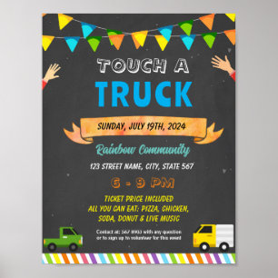 Editable Touch a Truck Fundraiser flyer Poster