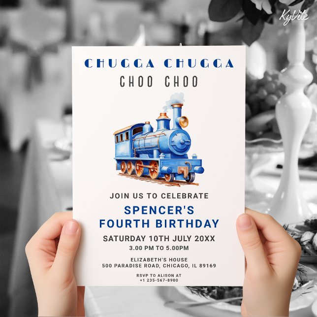 Editable Train Birthday Invitation Train Adventure (Creator Uploaded)