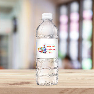 Editable Train Water Bottle Label 2nd Birthday