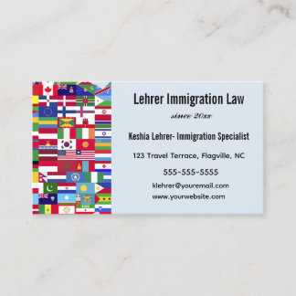 Editable Travel Immigration Specialist Business Card