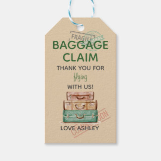 Editable Travel Theme Babyshower Thank You Tag