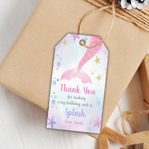 Editable Under the Sea Party Favour Tags for Girls