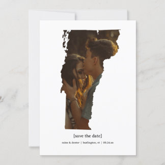 Editable Vermont Save the Date Photo Card
