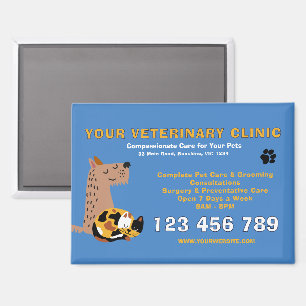 Editable Veterinary   Pet Care Business Magnet