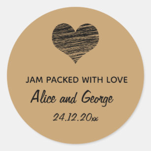 Editable Vintage Brown Wedding Favour Label