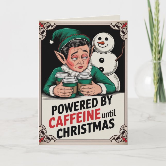 EDITABLE Vintage Funny Christmas Card (Front)