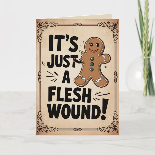 EDITABLE Vintage Funny Christmas Card (Front)