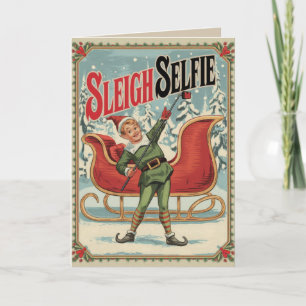 EDITABLE Vintage Funny Christmas Card
