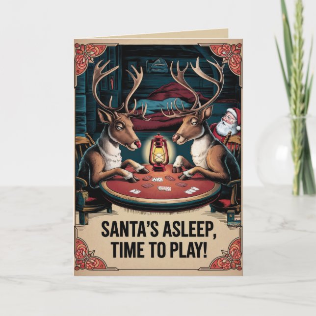 EDITABLE Vintage Funny Christmas Card (Front)