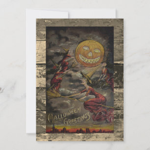 Editable Vintage Halloween Funny Holiday Card
