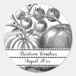 Editable Vintage Tomato Seeds Labels