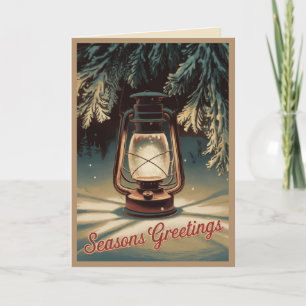 EDITABLE Vintage Xmas Christmas Card