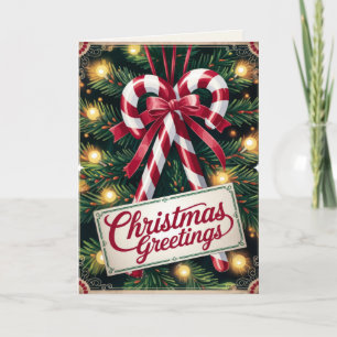 EDITABLE Vintage Xmas Christmas Card