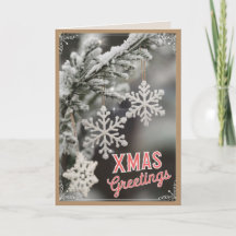EDITABLE Vintage Xmas Christmas Card