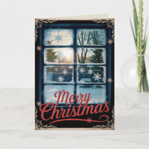 EDITABLE Vintage Xmas Christmas Card