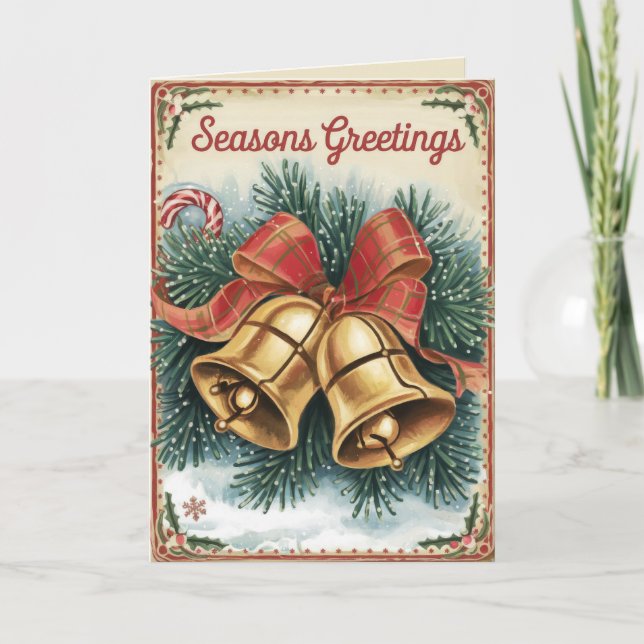 EDITABLE Vintage Xmas Christmas Card (Front)