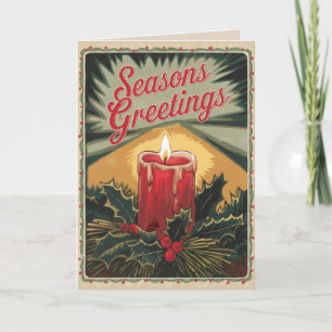 EDITABLE Vintage Xmas Christmas Card