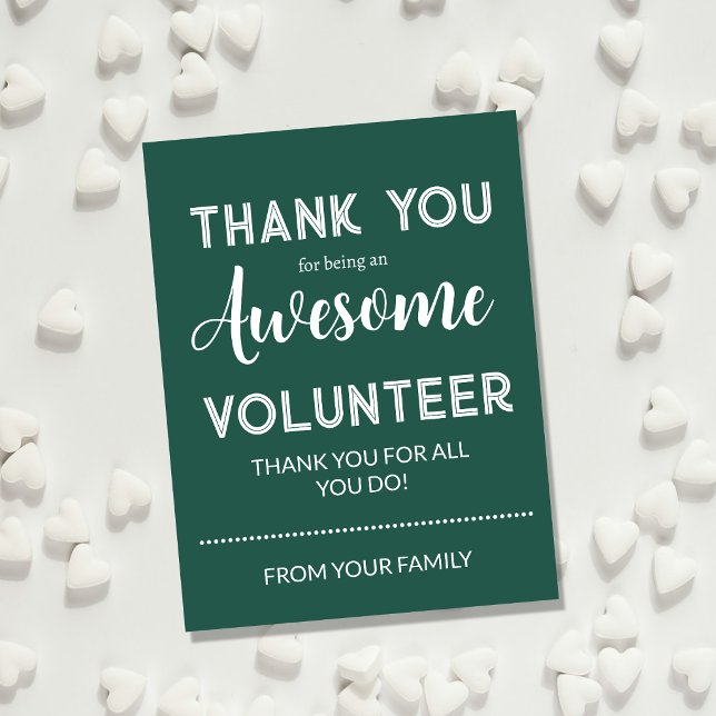 Editable Volunteer Appreciation Postcard | Persona (Creator Uploaded)